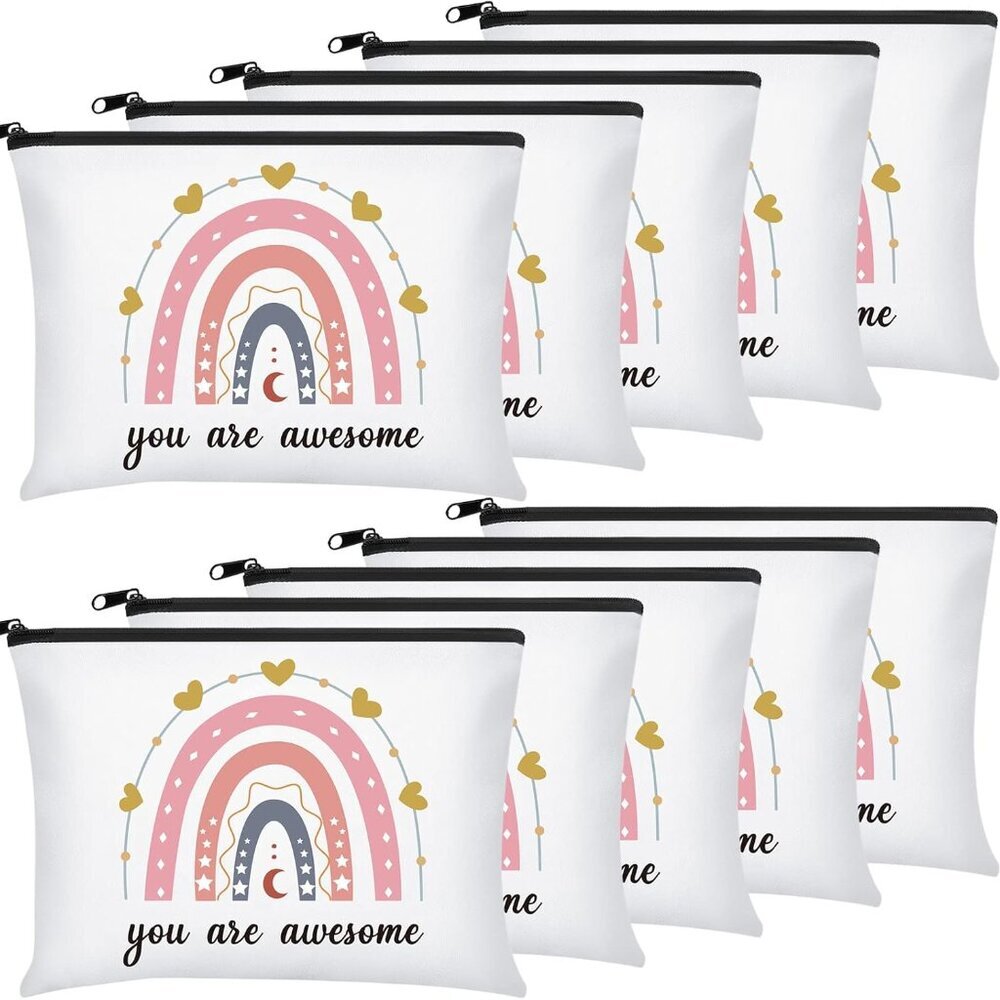 Canvas Makeup Bags for Women Rainbow Moon Style
